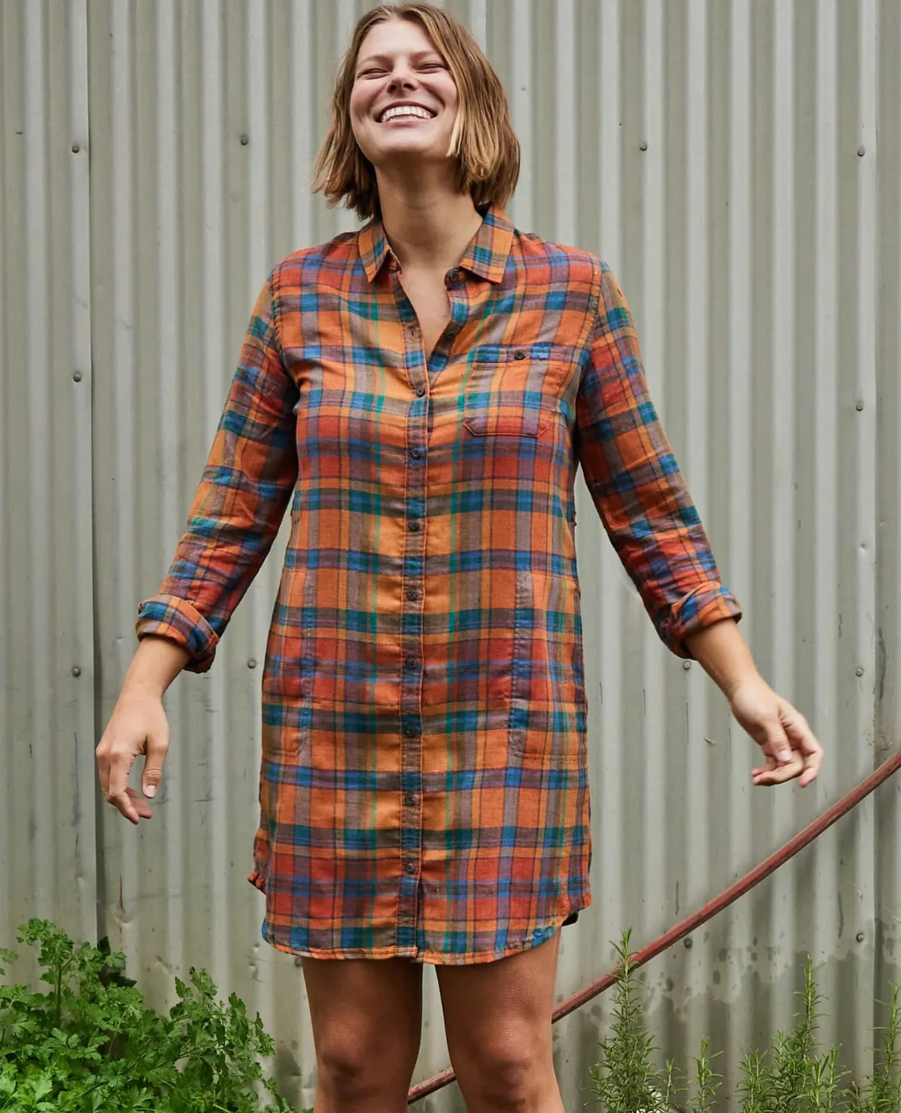 Women Toad&Co Flannels*Re-Form Flannel Shirtdress