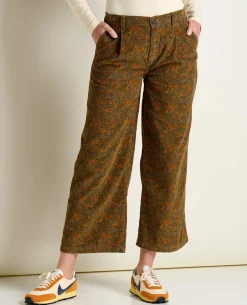 Women Toad&Co Pants*Scouter Cord Pleated Pull On Pant